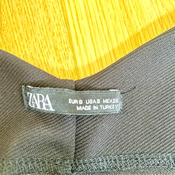 🌸3 for $30 ZARA  Black Dress Midi sleeveless V neckline Size S spaghetti  ru… - Picture 6 of 16